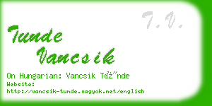 tunde vancsik business card